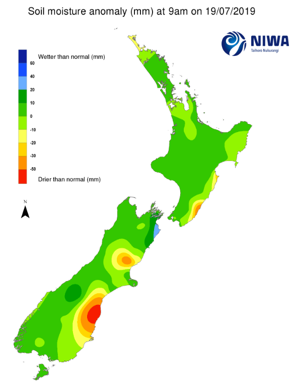 How much rain has fallen past 7 days + soil moisture levels (+3 Maps